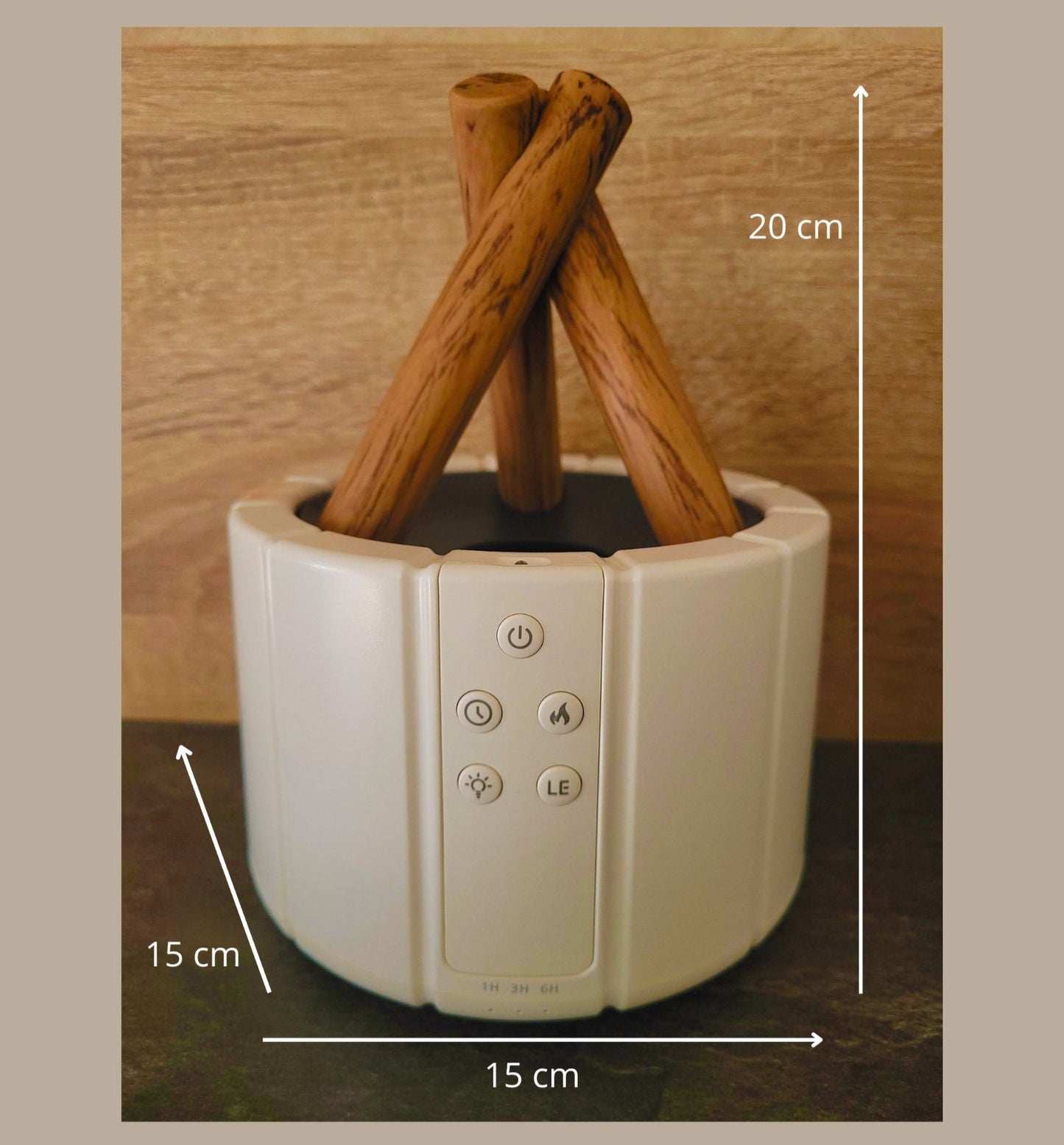 Dimensions diffuseur d'huiles essentielles brasero Blanc