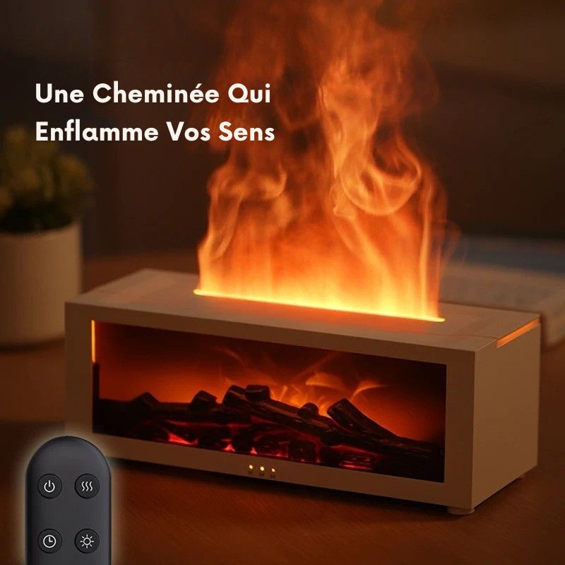 Diffuseur d’huiles essentielles effet flamme cheminée