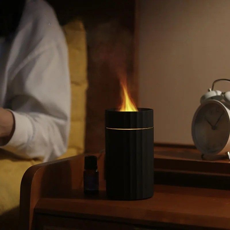 Minizen noir - diffuseur d'huiles essentielles sur table de chevet