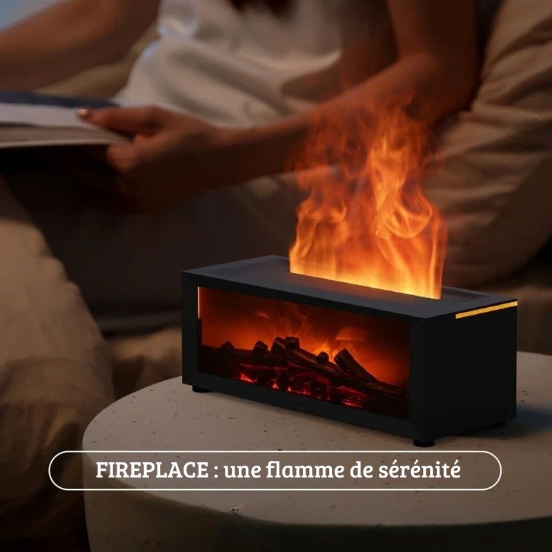 Ambiance cocooning avec diffuseur Fireplace effet cheminée