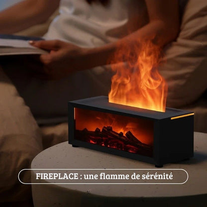 Ambiance cocooning avec diffuseur Fireplace effet cheminée