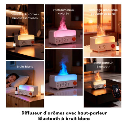 Sonoria™ – Diffuseur d’Huiles Essentielles, Bruit Blanc & Enceinte Bluetooth Relaxante