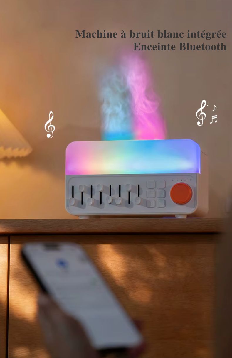 Sonoria™ – Diffuseur d’Huiles Essentielles, Bruit Blanc & Enceinte Bluetooth Relaxante