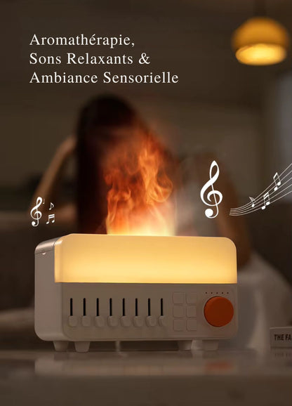Sonoria™ – Diffuseur d’Huiles Essentielles, Bruit Blanc & Enceinte Bluetooth Relaxante